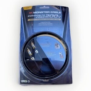 Monster Composite 200V Video Cable‎ Dual Shielded 6-cut Turbine Connectors 2m
